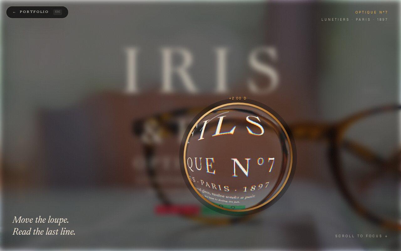 Preview of the Iris & Fils page