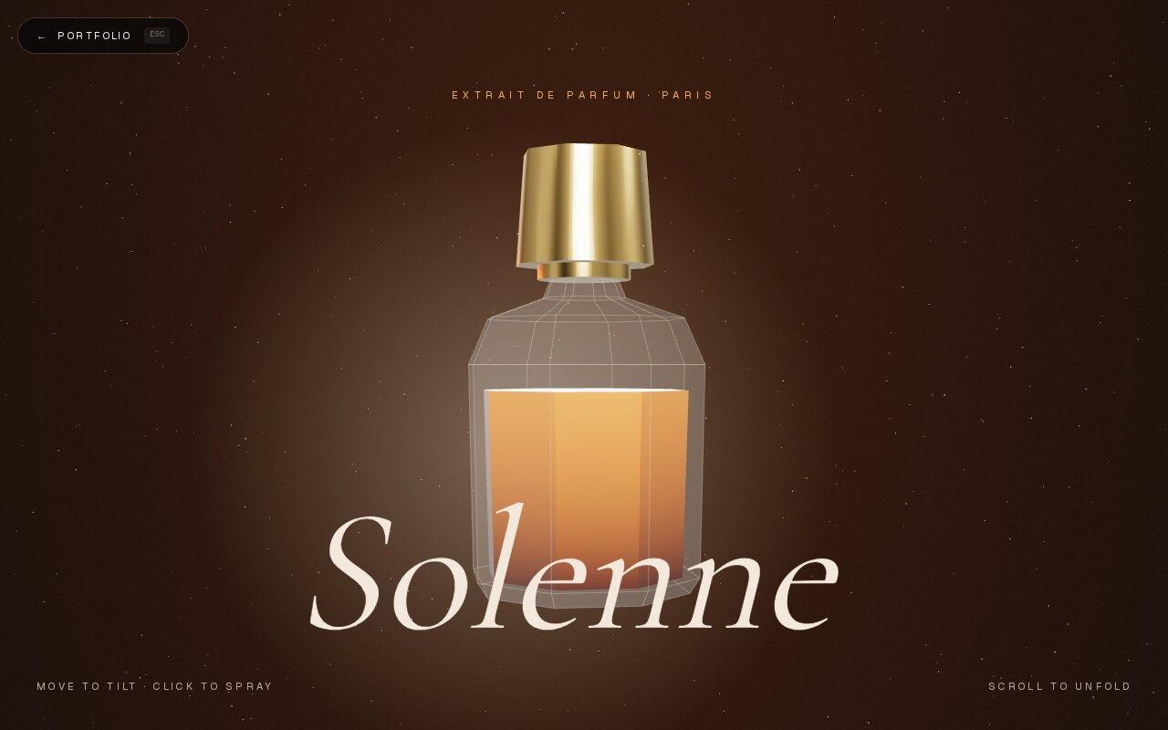 Preview of the Solenne page